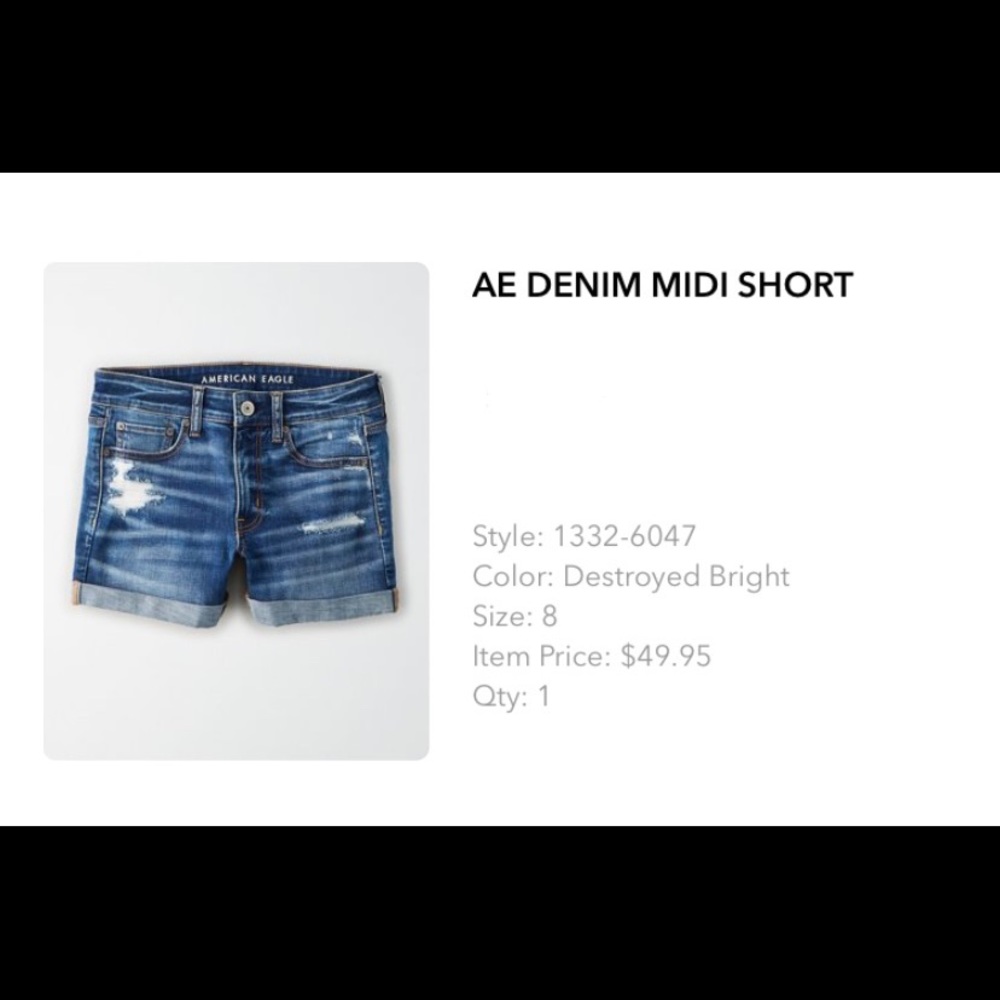 American Eagle Denim Midi Short